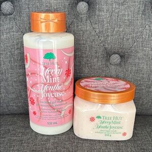 NEW 🆕 Tree Hut Limited Edition Merry Mint Foaming Gel Wash and Scrub Set
